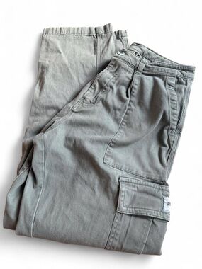 YoungLA Cargo Pants 32L Green Utility Streetwear Tactical Joggers Men